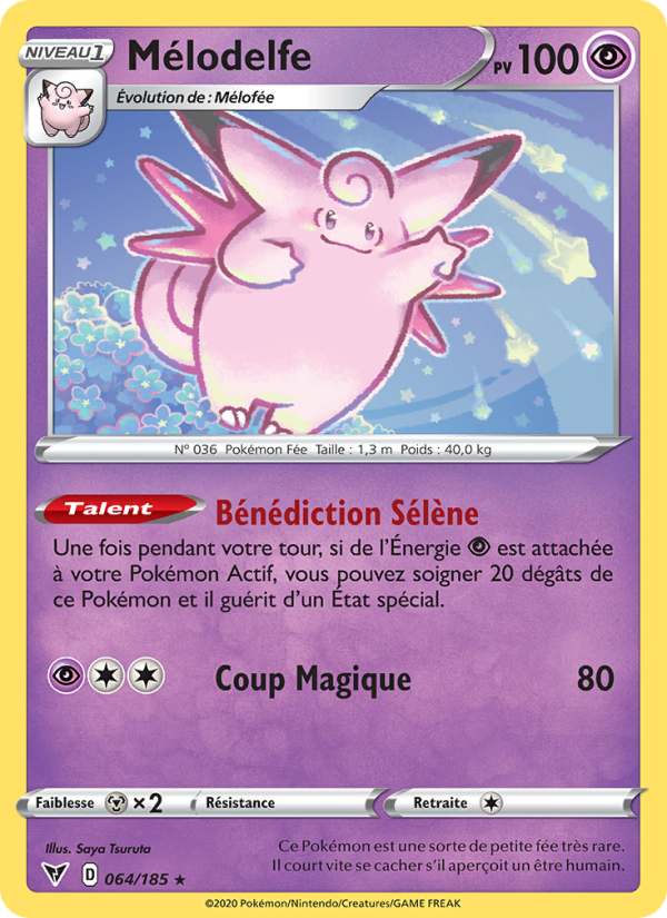 Mélodelfe 64 — Voltage Éclatant (French Pokémon TCG card)