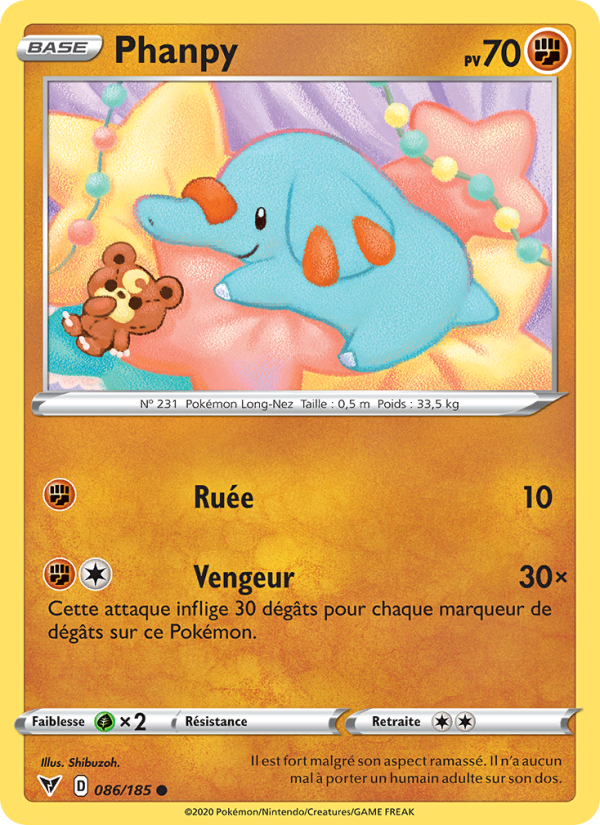 Phanpy 86 — Voltage Éclatant (French Pokémon TCG card)