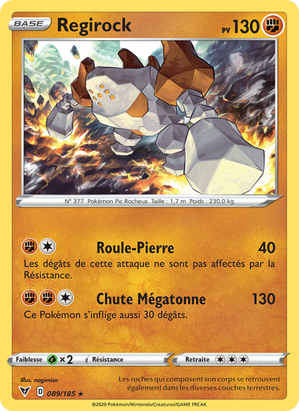 Regirock 89 — Voltage Éclatant (French Pokémon TCG card)