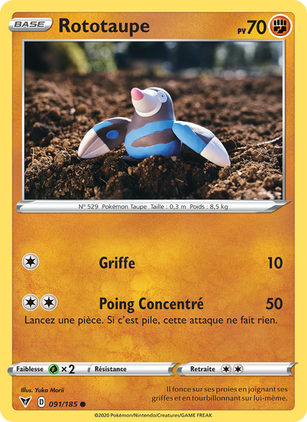 Rototaupe 91 — Voltage Éclatant (French Pokémon TCG card)