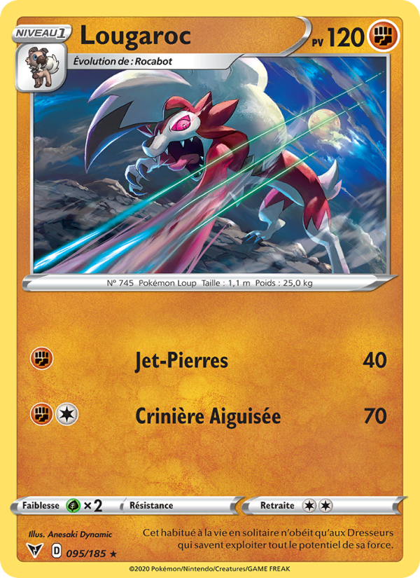 Lougaroc 95 — Voltage Éclatant (French Pokémon TCG card)