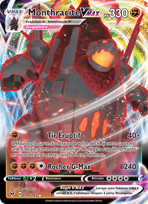 Monthracite VMAX 99 — Voltage Éclatant (French Pokémon TCG card)