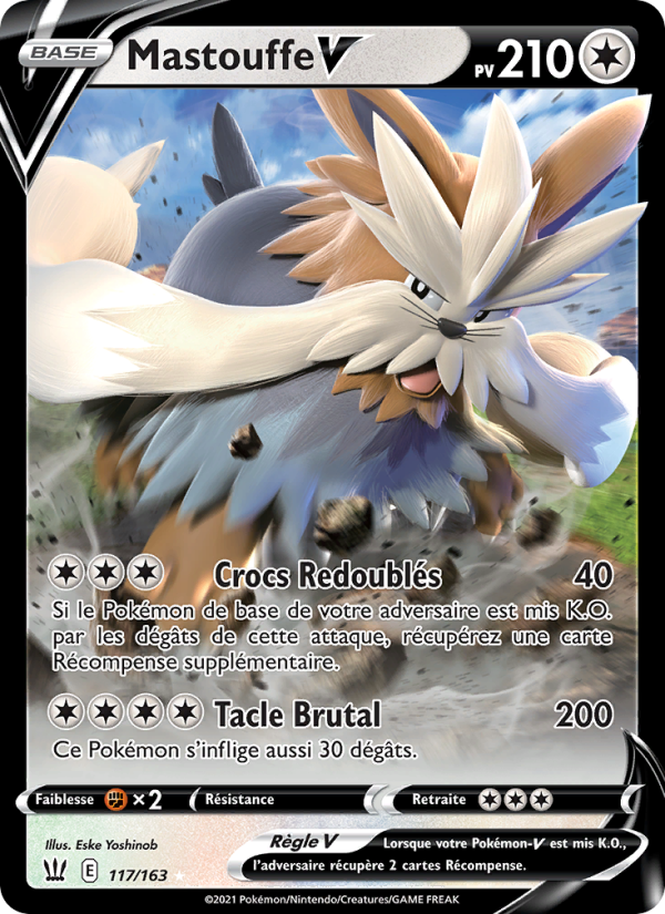 Mastouffe V 117 — Styles de combat (French Pokémon TCG card)