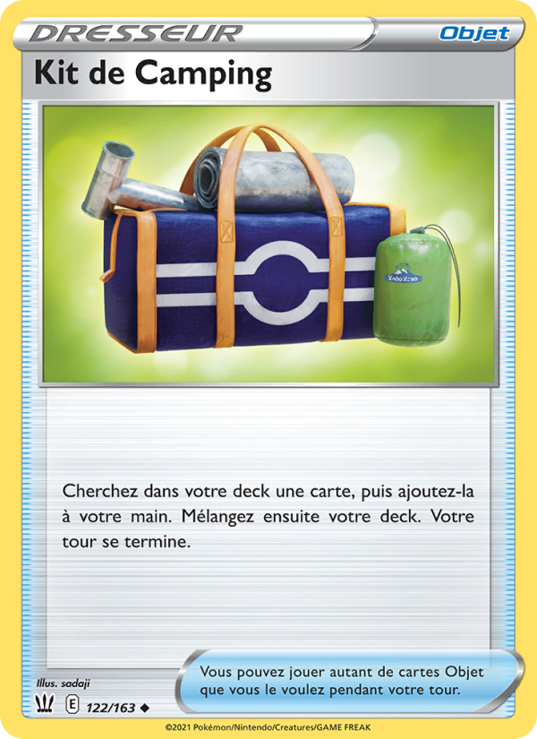 Kit de Camping 122 — Styles de combat (French Pokémon TCG card)