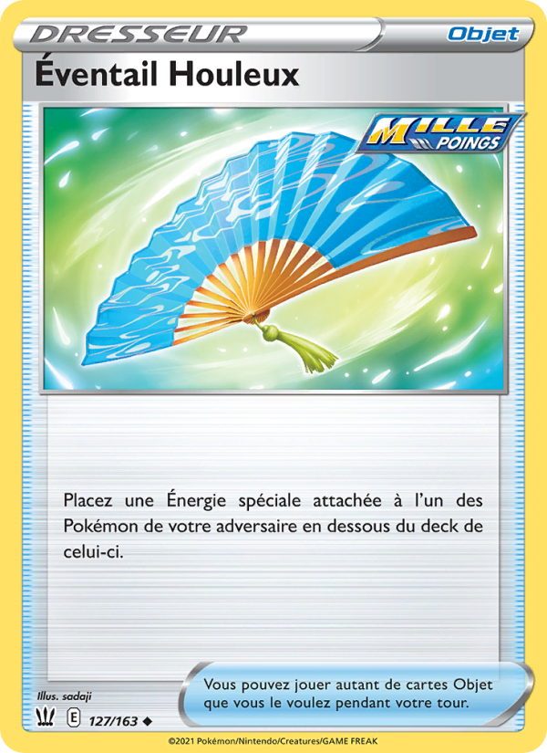 Éventail Houleux 127 — Styles de combat (French Pokémon TCG card)