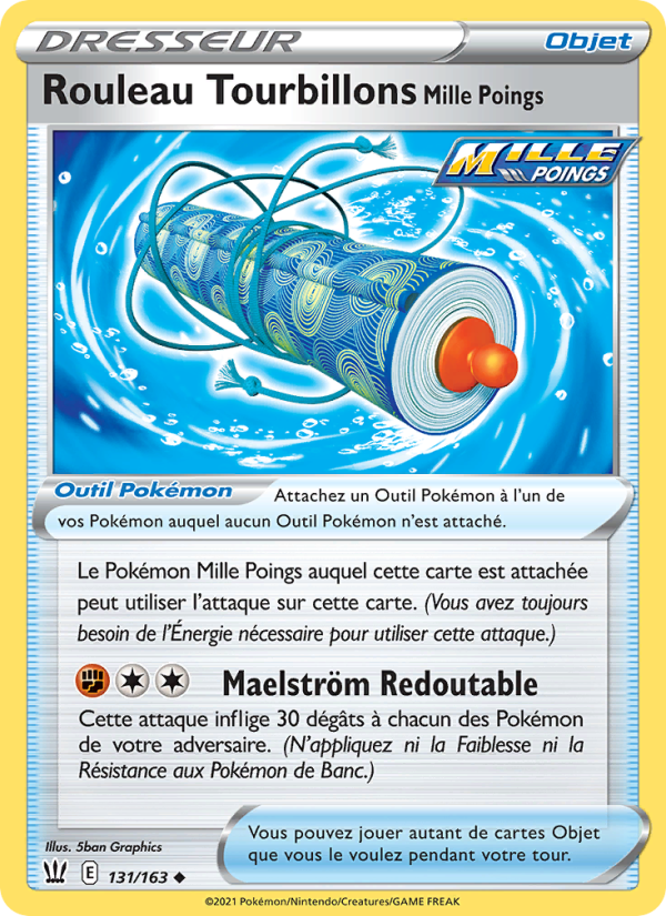 Rouleau Tourbillons Mille Poings 131 — Styles de combat (French Pokémon TCG card)
