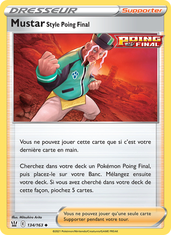 Mustar Style Poing Final 134 — Styles de combat (French Pokémon TCG card)