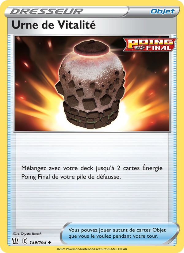 Urne de Vitalité 139 — Styles de combat (French Pokémon TCG card)
