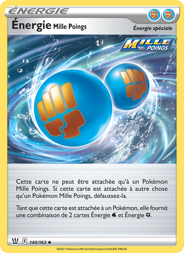 Énergie Mille Poings 140 — Styles de combat (French Pokémon TCG card)