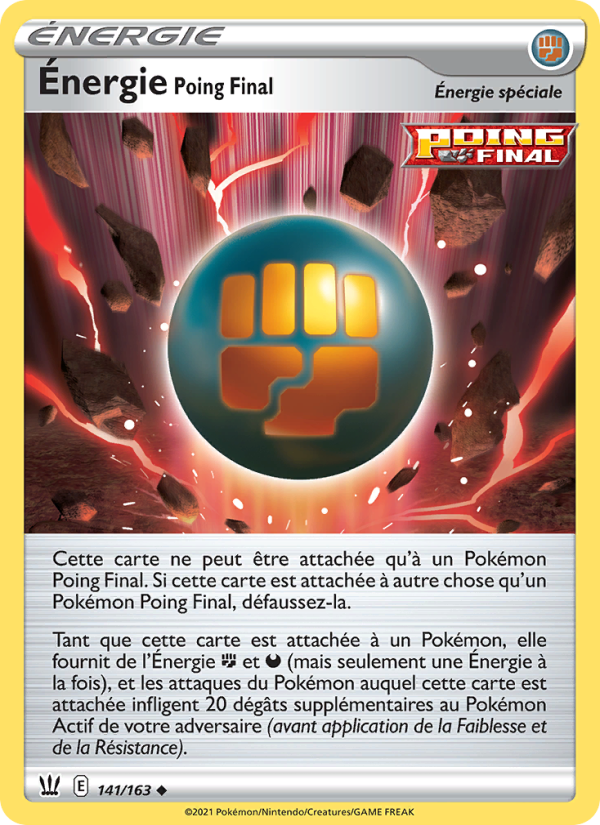 Énergie Poing Final 141 — Styles de combat (French Pokémon TCG card)