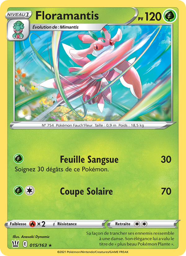 Floramantis 15 — Styles de combat (French Pokémon TCG card)