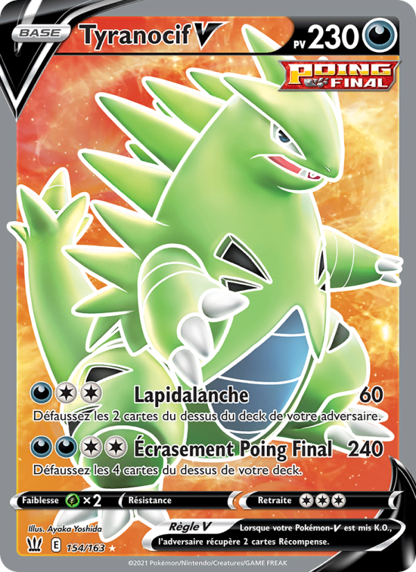 Tyranocif V 154 — Styles de combat (French Pokémon TCG card)