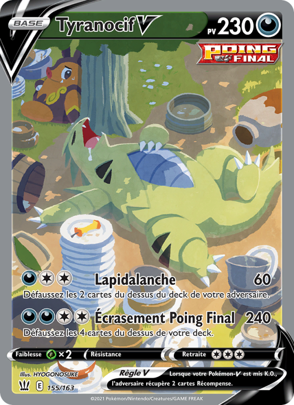 Tyranocif V 155 — Styles de combat (French Pokémon TCG card)