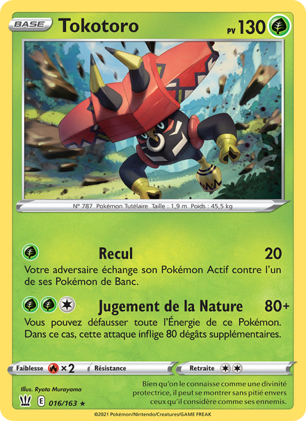 Tokotoro 16 — Styles de combat (French Pokémon TCG card)