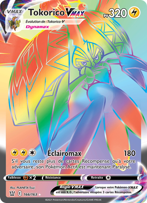 Tokorico VMAX 166 — Styles de combat (French Pokémon TCG card)