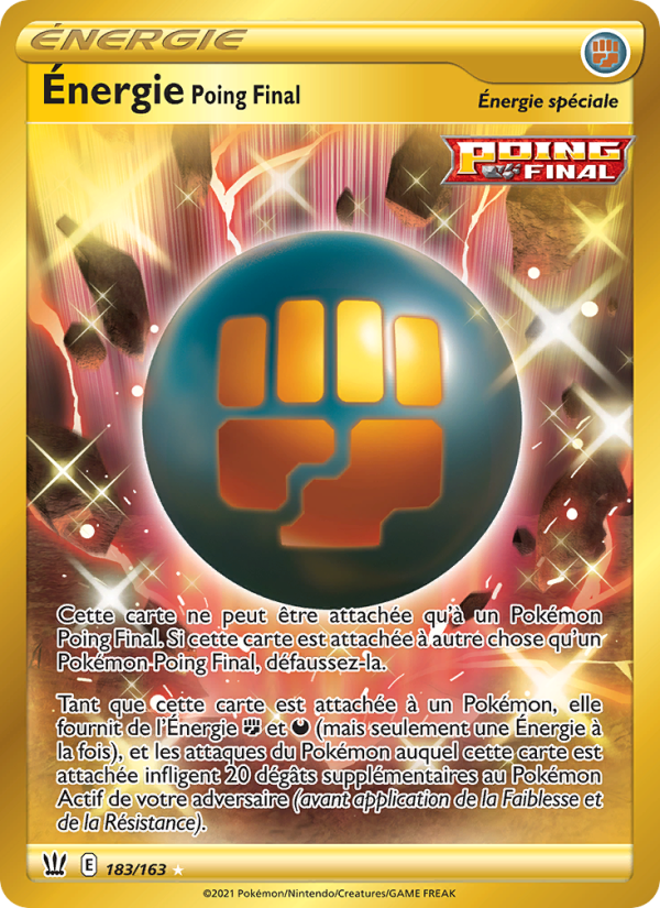 Énergie Poing Final 183 — Styles de combat (French Pokémon TCG card)
