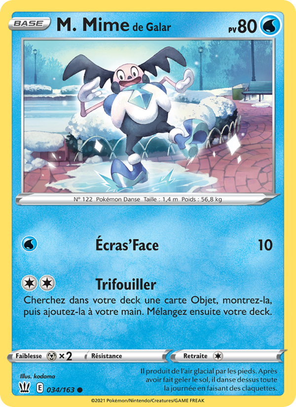 M. Mime de Galar 34 — Styles de combat (French Pokémon TCG card)