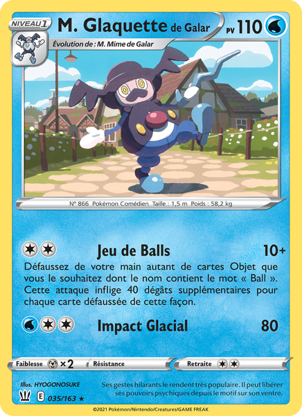 M. Glaquette de Galar 35 — Styles de combat (French Pokémon TCG card)