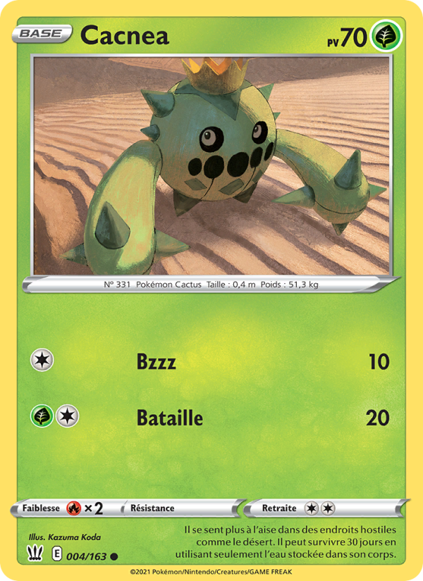 Cacnea 4 — Styles de combat (French Pokémon TCG card)