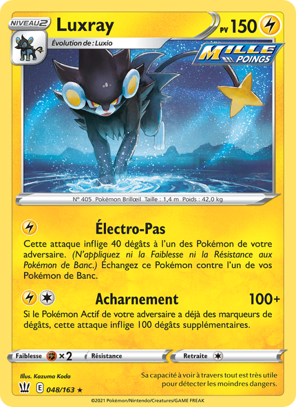 Luxray 48 — Styles de combat (French Pokémon TCG card)