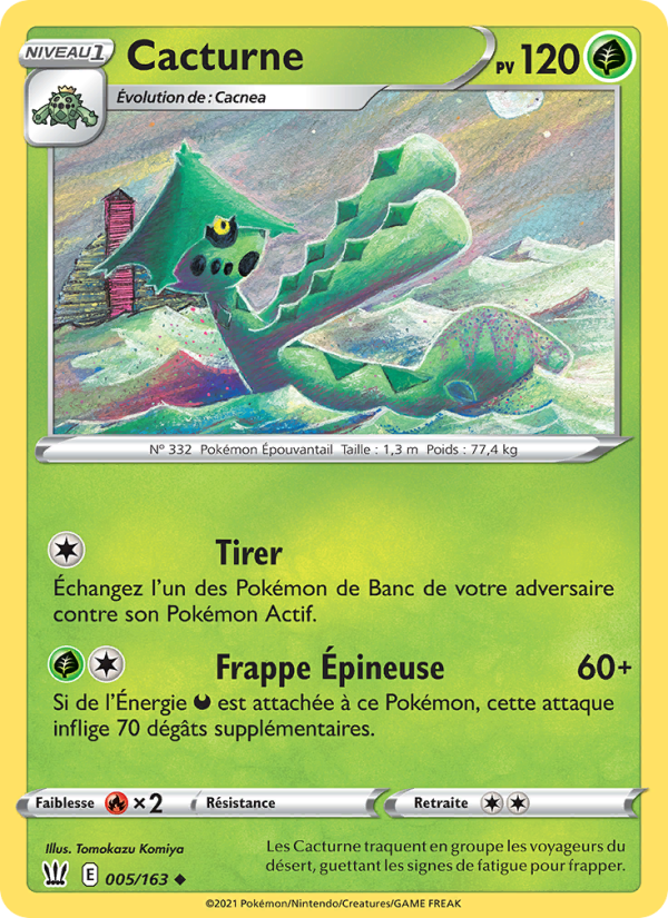 Cacturne 5 — Styles de combat (French Pokémon TCG card)