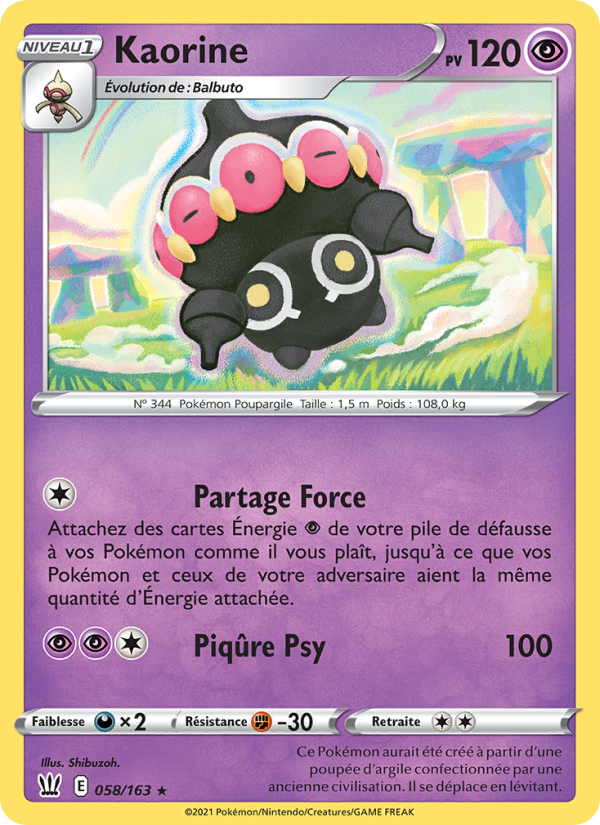 Kaorine 58 — Styles de combat (French Pokémon TCG card)