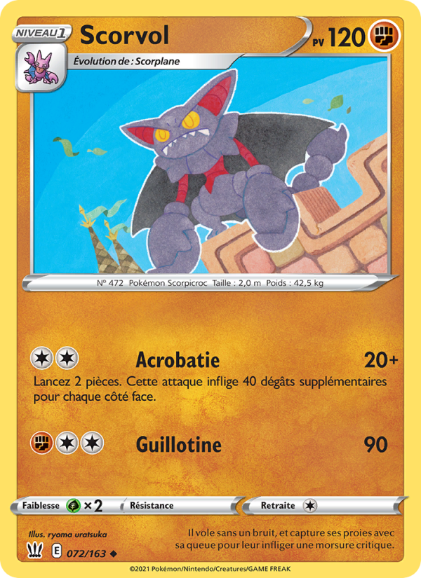Scorvol 72 — Styles de combat (French Pokémon TCG card)