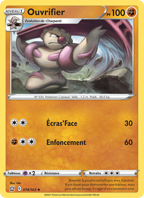 Ouvrifier 74 — Styles de combat (French Pokémon TCG card)