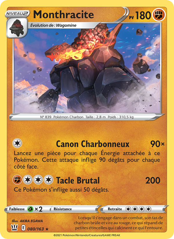 Monthracite 80 — Styles de combat (French Pokémon TCG card)