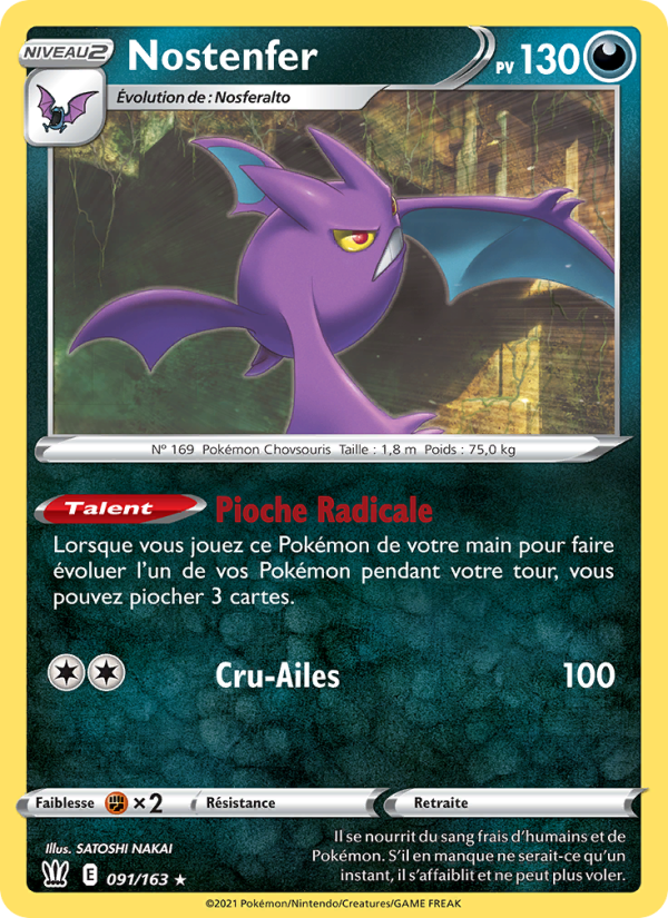 Nostenfer 91 — Styles de combat (French Pokémon TCG card)