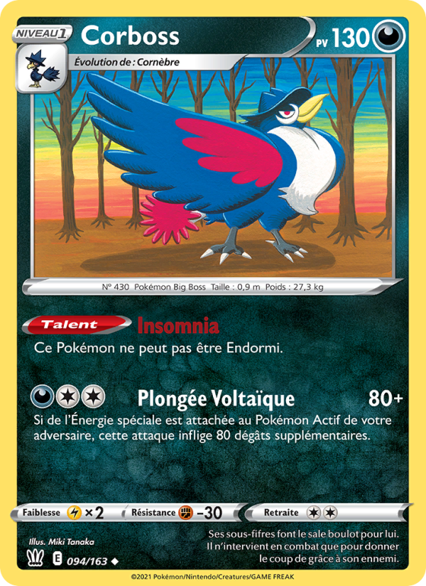 Corboss 94 — Styles de combat (French Pokémon TCG card)