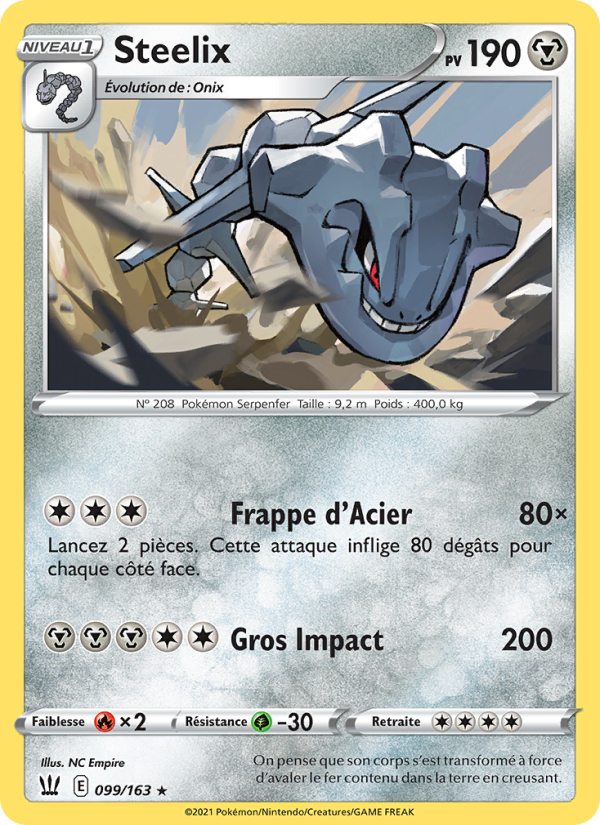 Steelix 99 — Styles de combat (French Pokémon TCG card)