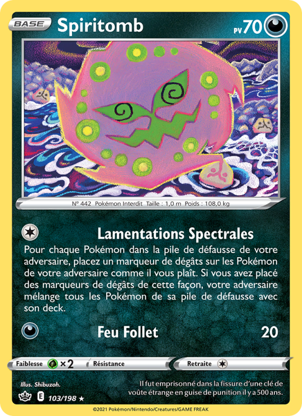 Spiritomb 103 — Règne de Glace (French Pokémon TCG card)