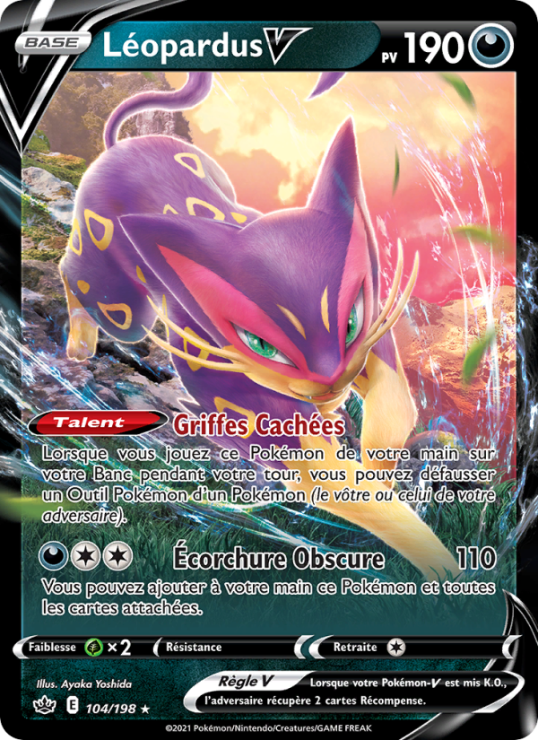 Léopardus V 104 — Règne de Glace (French Pokémon TCG card)
