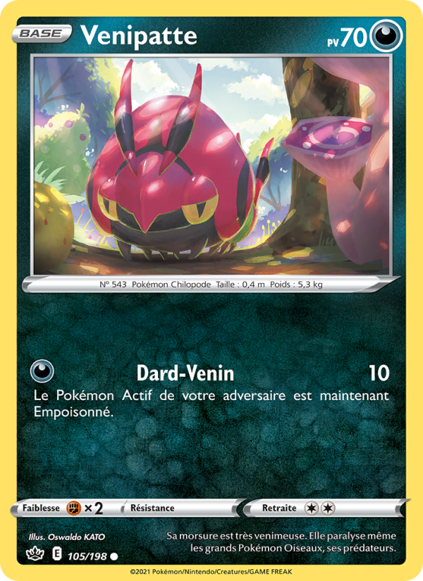 Venipatte 105 — Règne de Glace (French Pokémon TCG card)