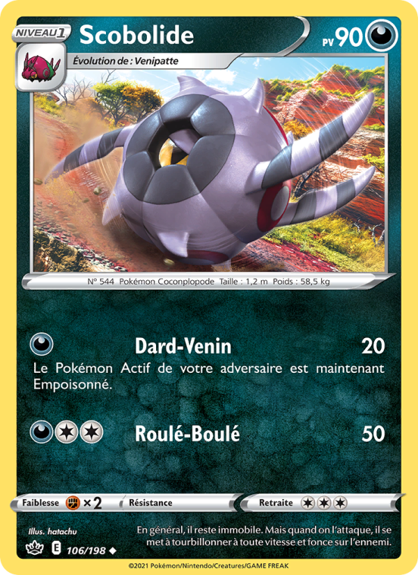 Scobolide 106 — Règne de Glace (French Pokémon TCG card)