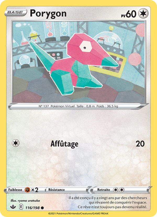 Porygon 116 — Règne de Glace (French Pokémon TCG card)