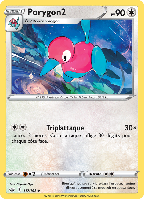 Porygon2 117 — Règne de Glace (French Pokémon TCG card)