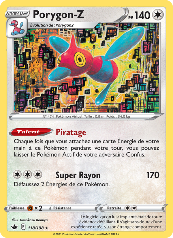 Porygon-Z 118 — Règne de Glace (French Pokémon TCG card)