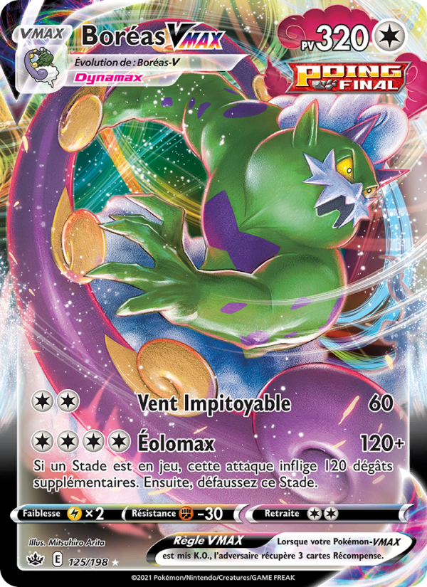 Boréas VMAX 125 — Règne de Glace (French Pokémon TCG card)