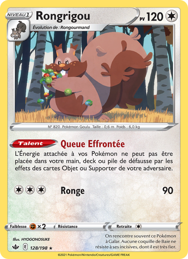 Rongrigou 128 — Règne de Glace (French Pokémon TCG card)