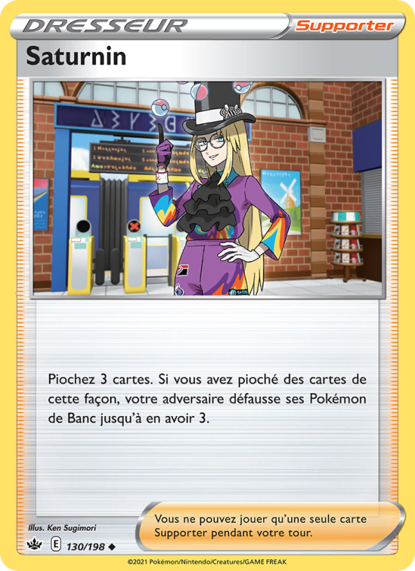 Saturnin 130 — Règne de Glace (French Pokémon TCG card)