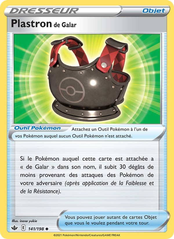 Plastron de Galar 141 — Règne de Glace (French Pokémon TCG card)