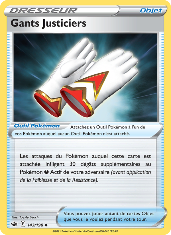 Gants Justiciers 143 — Règne de Glace (French Pokémon TCG card)