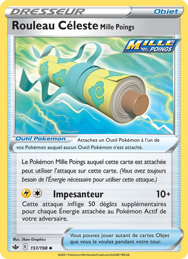 Rouleau Céleste Mille Poings 151 — Règne de Glace (French Pokémon TCG card)