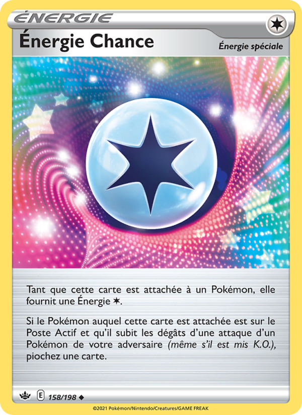 Énergie Chance 158 — Règne de Glace (French Pokémon TCG card)