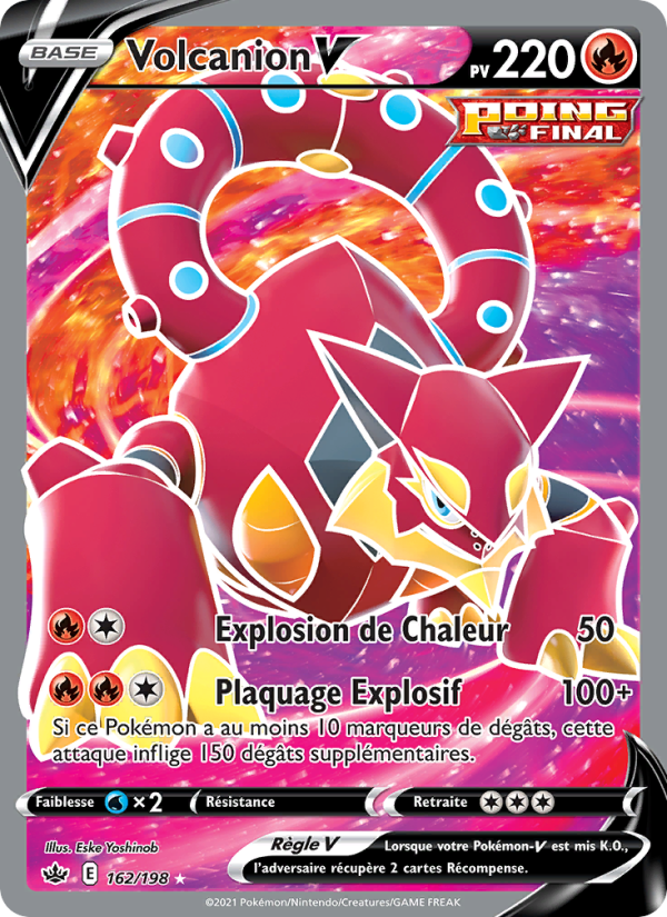 Volcanion V 162 — Règne de Glace (French Pokémon TCG card)