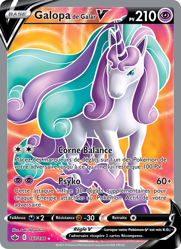 Galopa de Galar V 167 — Règne de Glace (French Pokémon TCG card)