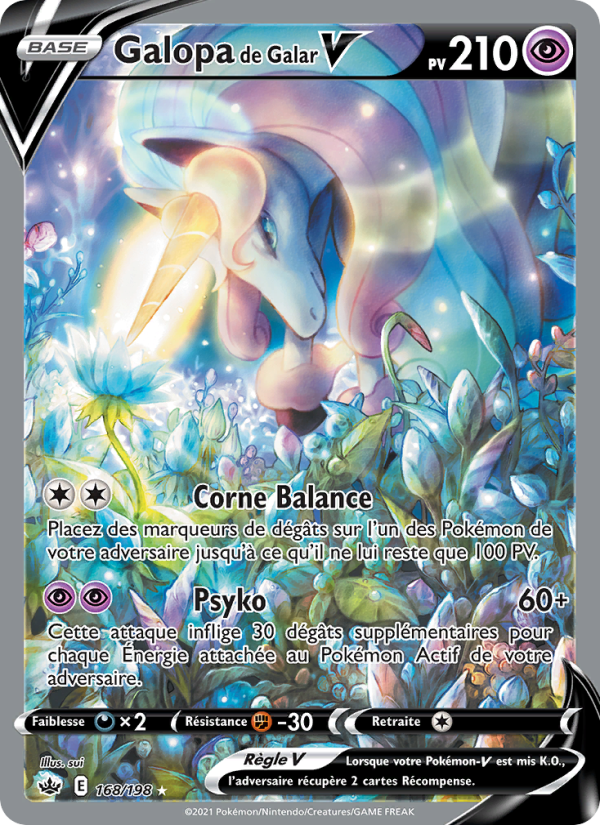 Galopa de Galar V 168 — Règne de Glace (French Pokémon TCG card)