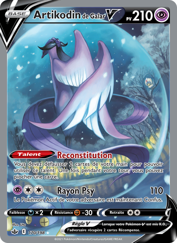 Artikodin de Galar V 170 — Règne de Glace (French Pokémon TCG card)